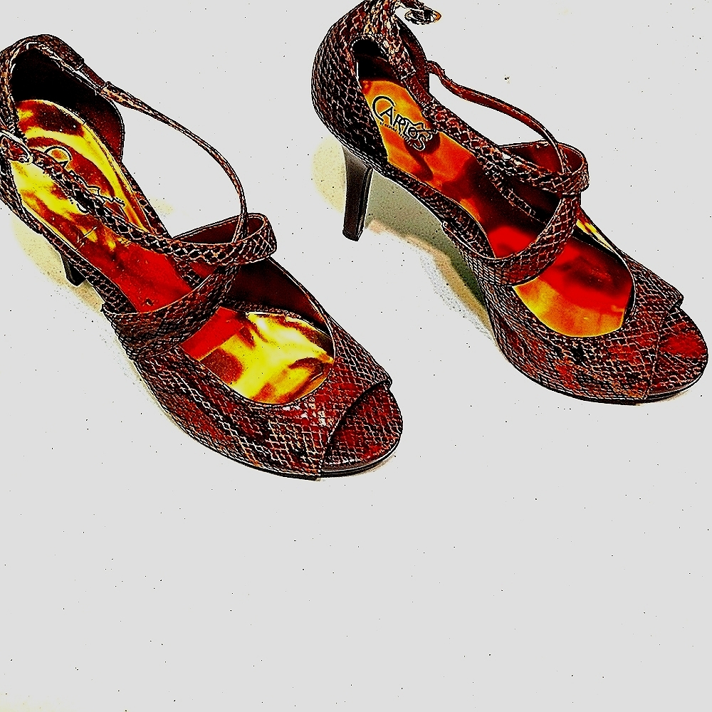 Carlos  6 inch heels shoes size 8